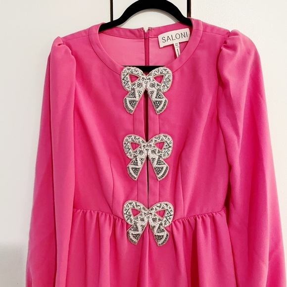 Saloni Camille Bow Embellished Dress - Picture 6 of 8